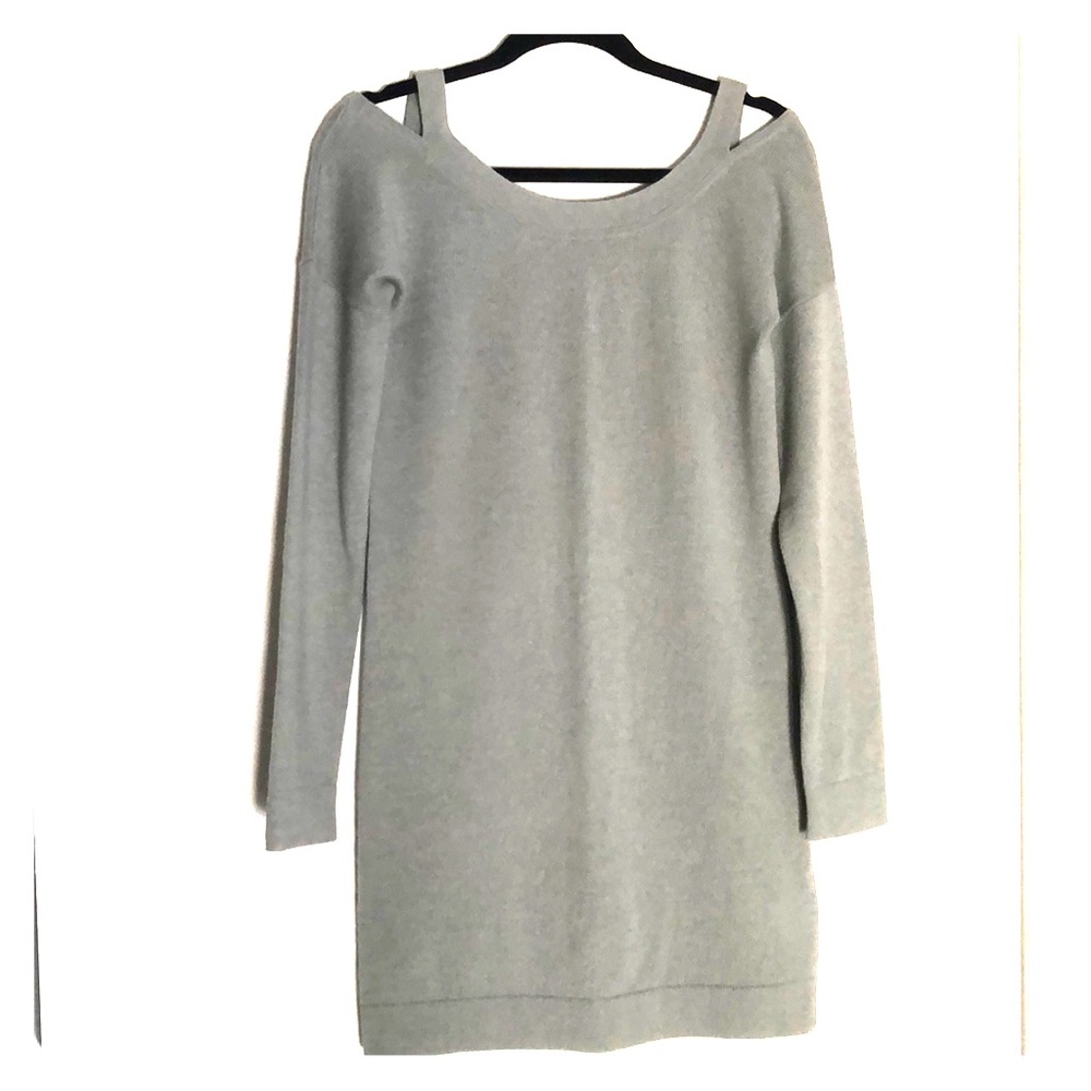 Theory cold shoulder sweater dress